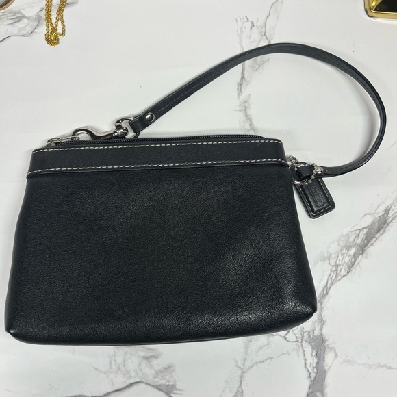 Coach Colette Zip Top Wristlet in Black - Picture 2 of 4